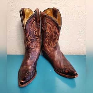 8.5 TONY LAMA WOMEN'S CLAY SANTA FE SNIP TOE WESTERN BOOTS